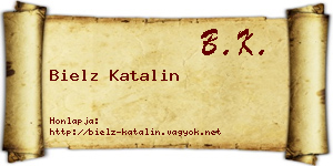 Bielz Katalin névjegykártya